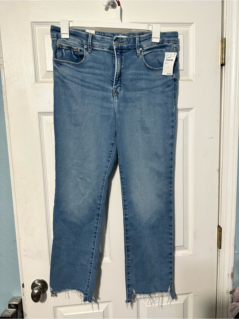 Good American Good Legs Straight Jeans NWT